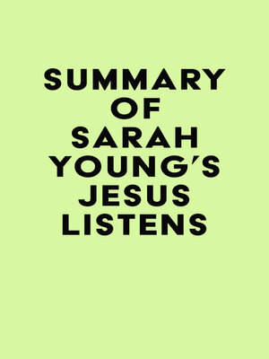 cover image of Summary of Sarah Young's Jesus Listens